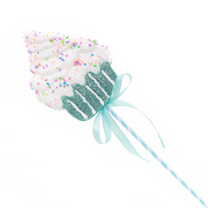 Pastel Sprinkle Cupcake Tree Pick - Set of 2