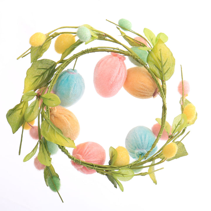 Pastel Velvet Easter Egg Candle Ring