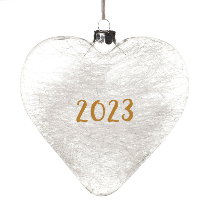 Personalised Icicle Glass Heart