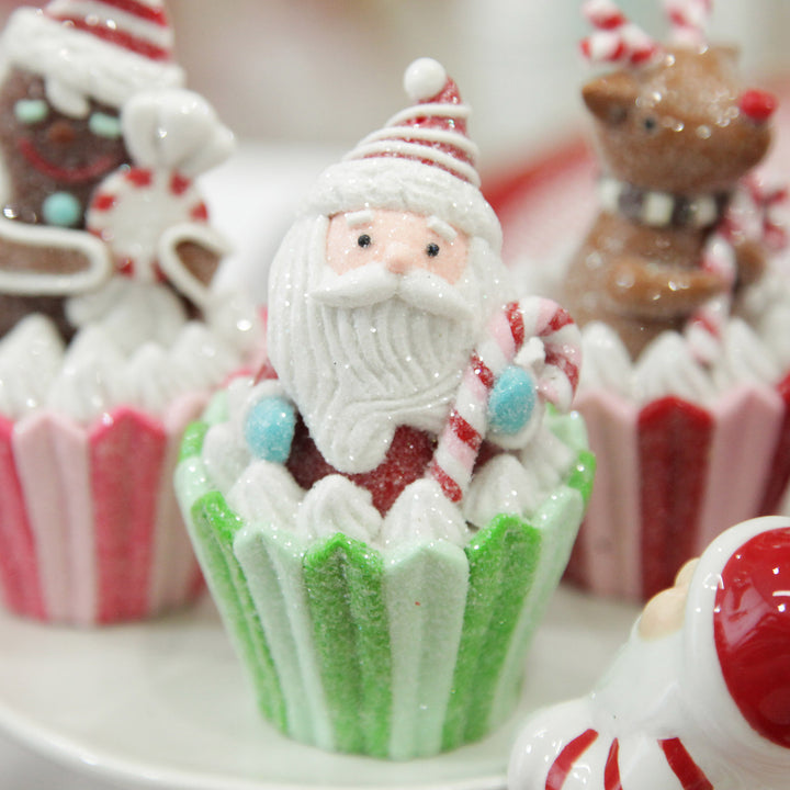 Santa Cupcake Christmas Tree Decoration