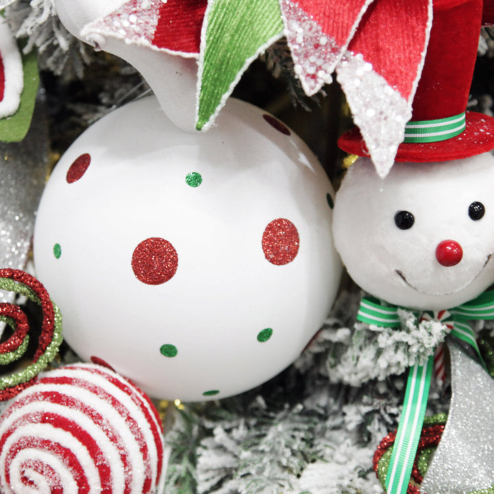 Candy Cane Dots and Stripes Christmas Baubles