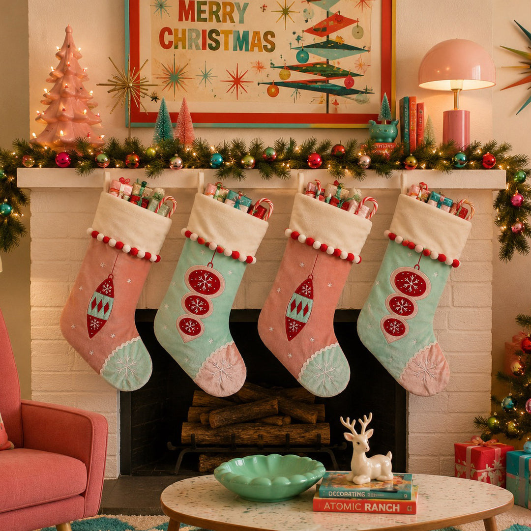 Peppermint Christmas Stocking - Set of 4
