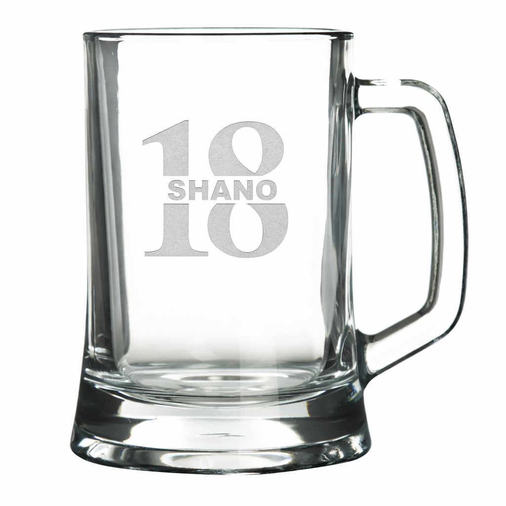 Personalised 18th Birthday Glass Stein