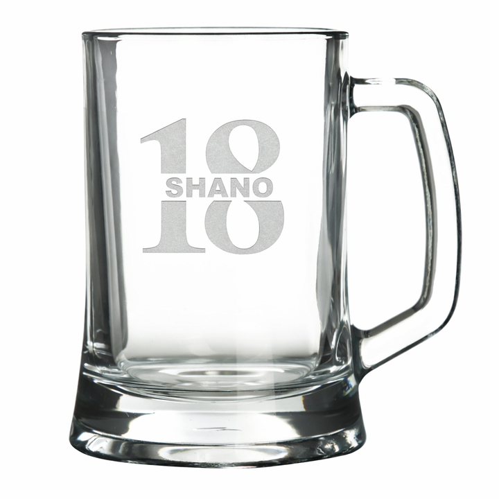 Personalised 18th Birthday Glass Stein