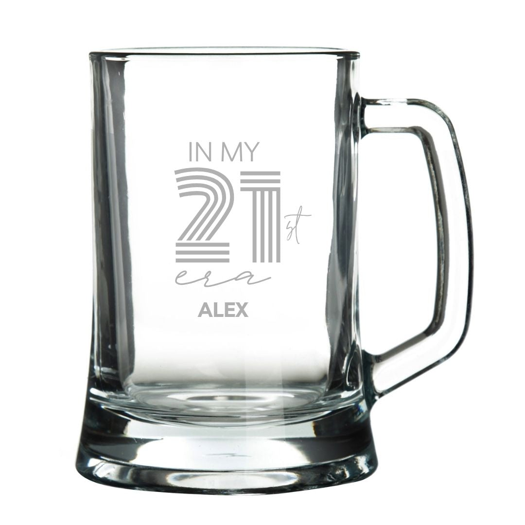 Personalised 21st Birthday Laser Etched Beer Tankard