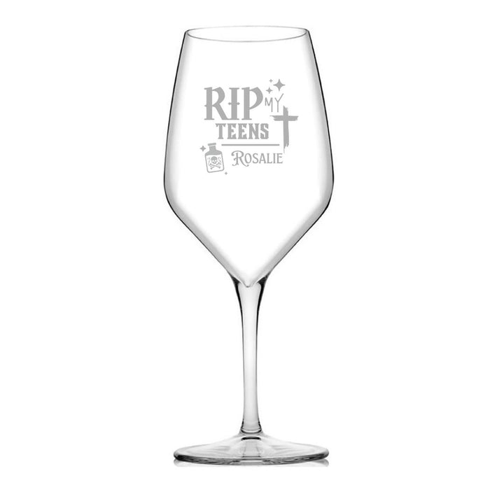 Personalised 21st Milestone Birthday Wine Glass – Pop Culture Design Laser Etched