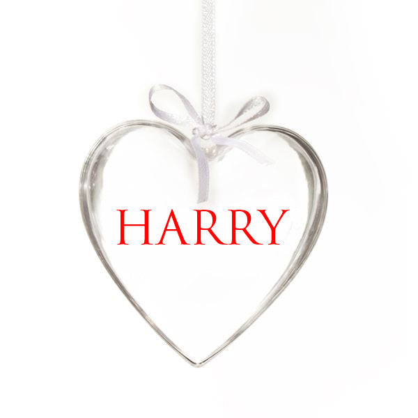 Personalised Clear Acrylic Fillable Heart Ornament