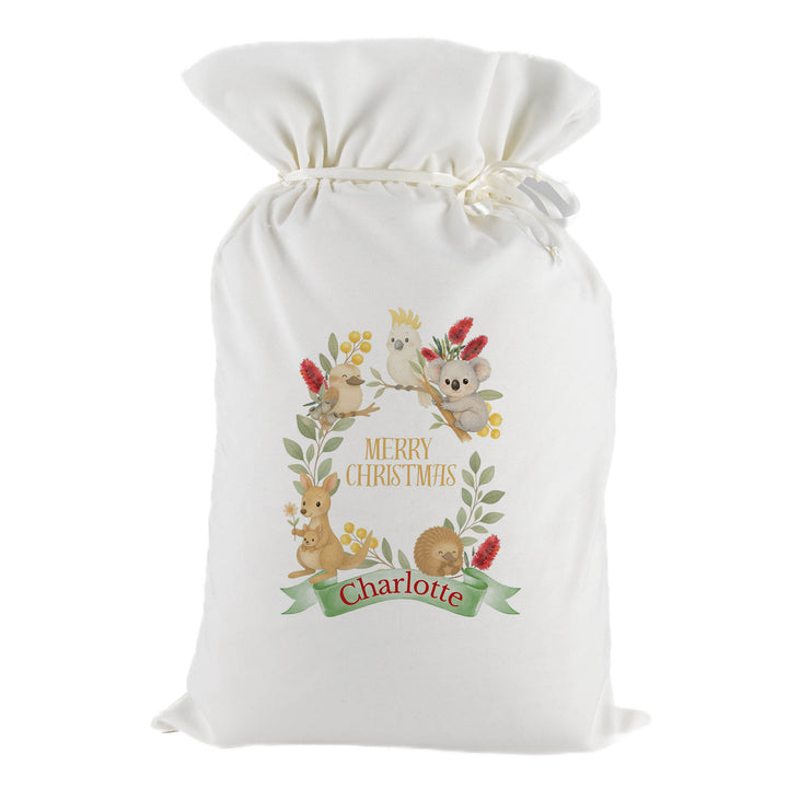Personalised Aussie Animals Santa Sack