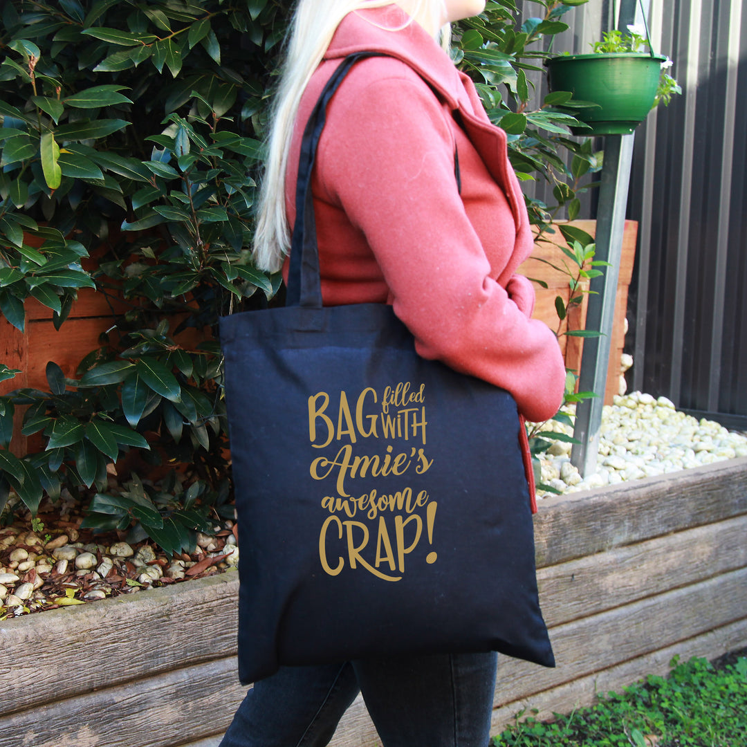 Personalised Awesome Crap Calico Tote Bag