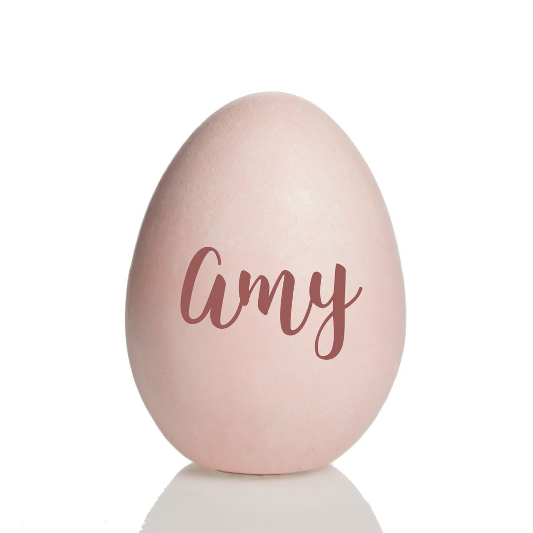Baby Pink Ceramic Easter Egg Ornament