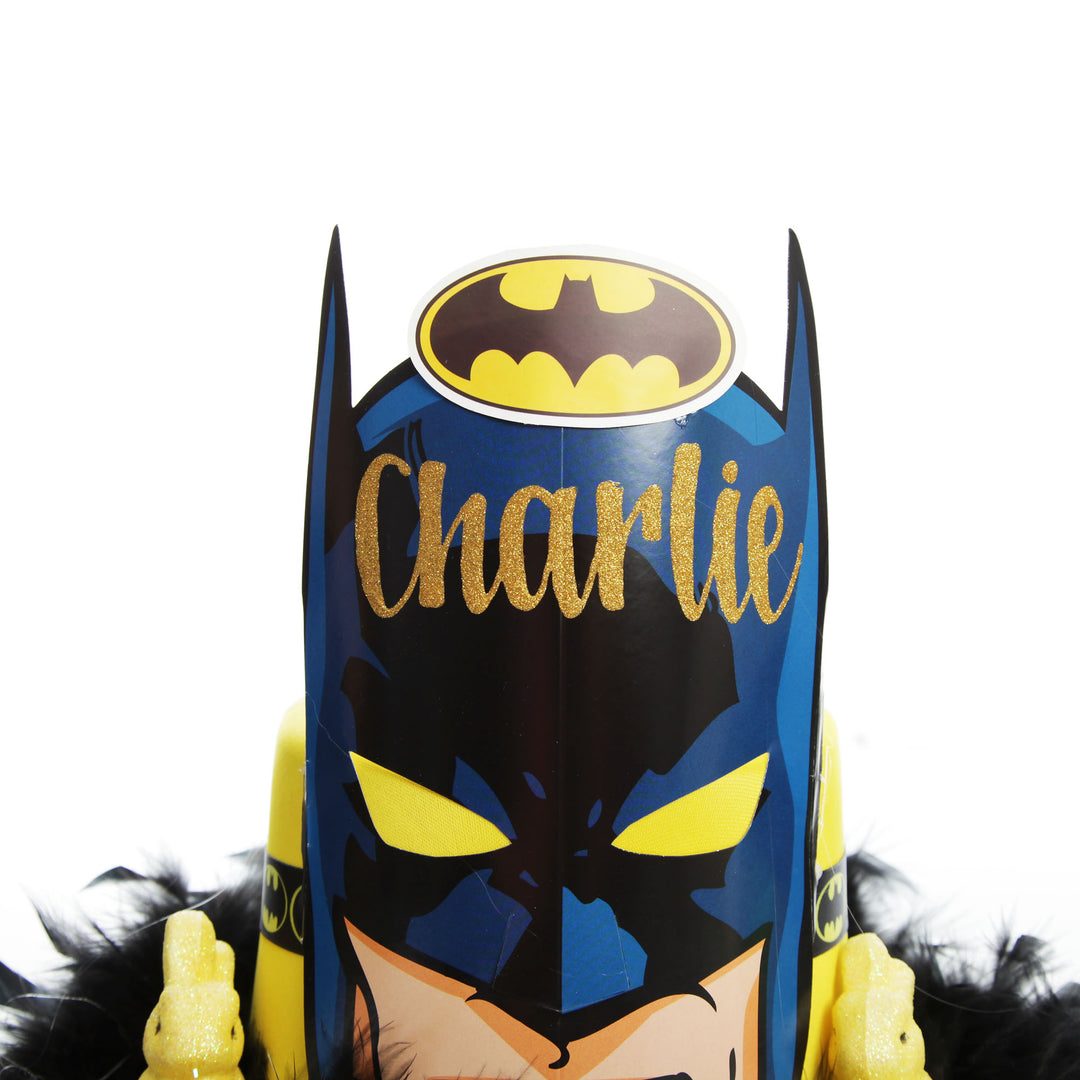 Personalised Yellow Batman Easter Hat