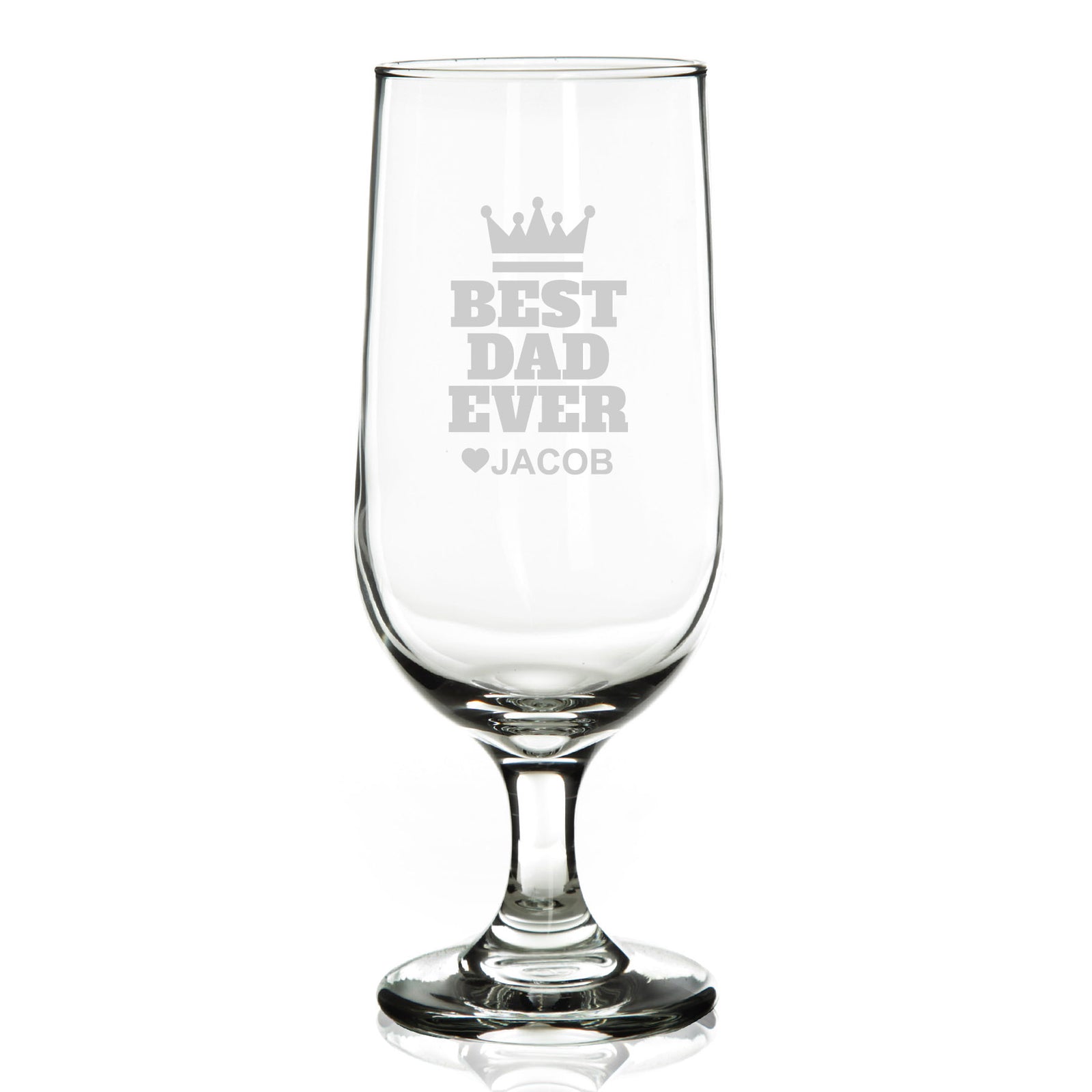 Personalised Best Dad Ever Beer Glass