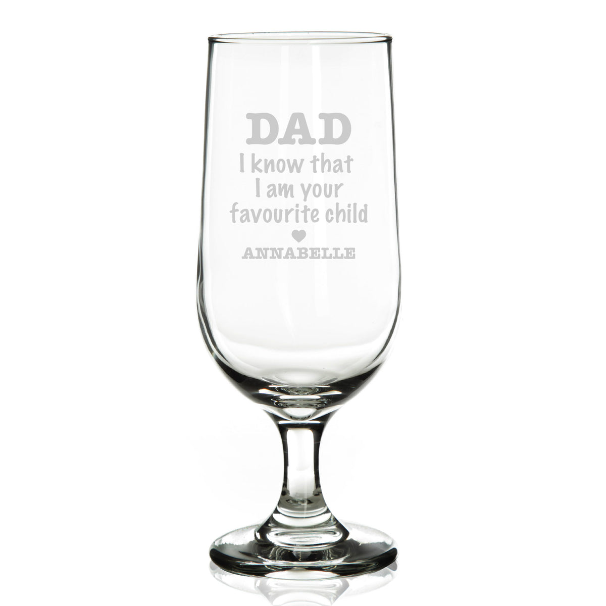 Personalised Favorite Child Beer Glass
