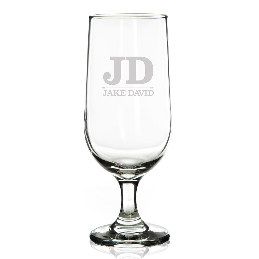Personalised Initials Beer Glass