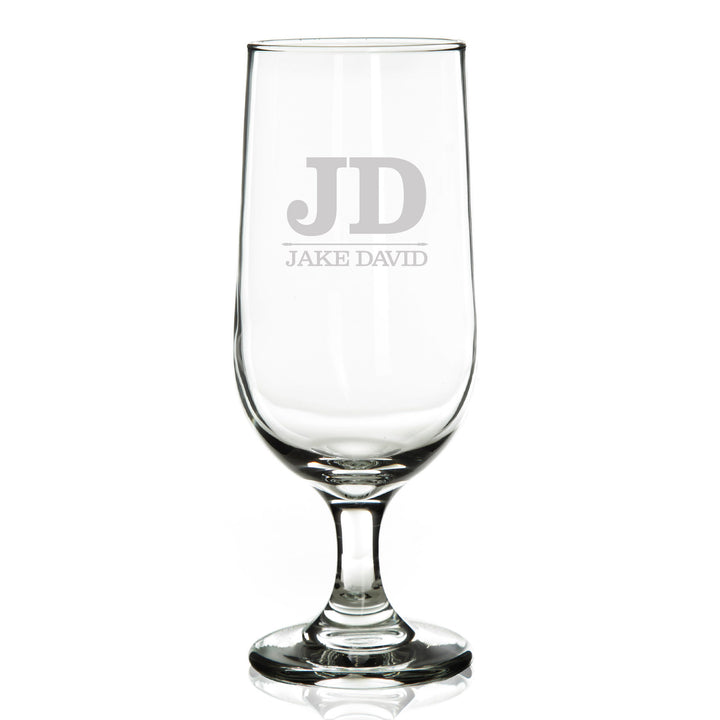 Personalised Initials Beer Glass