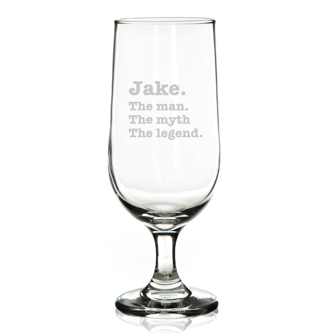 Personalised Man Myth Legend Beer Glass