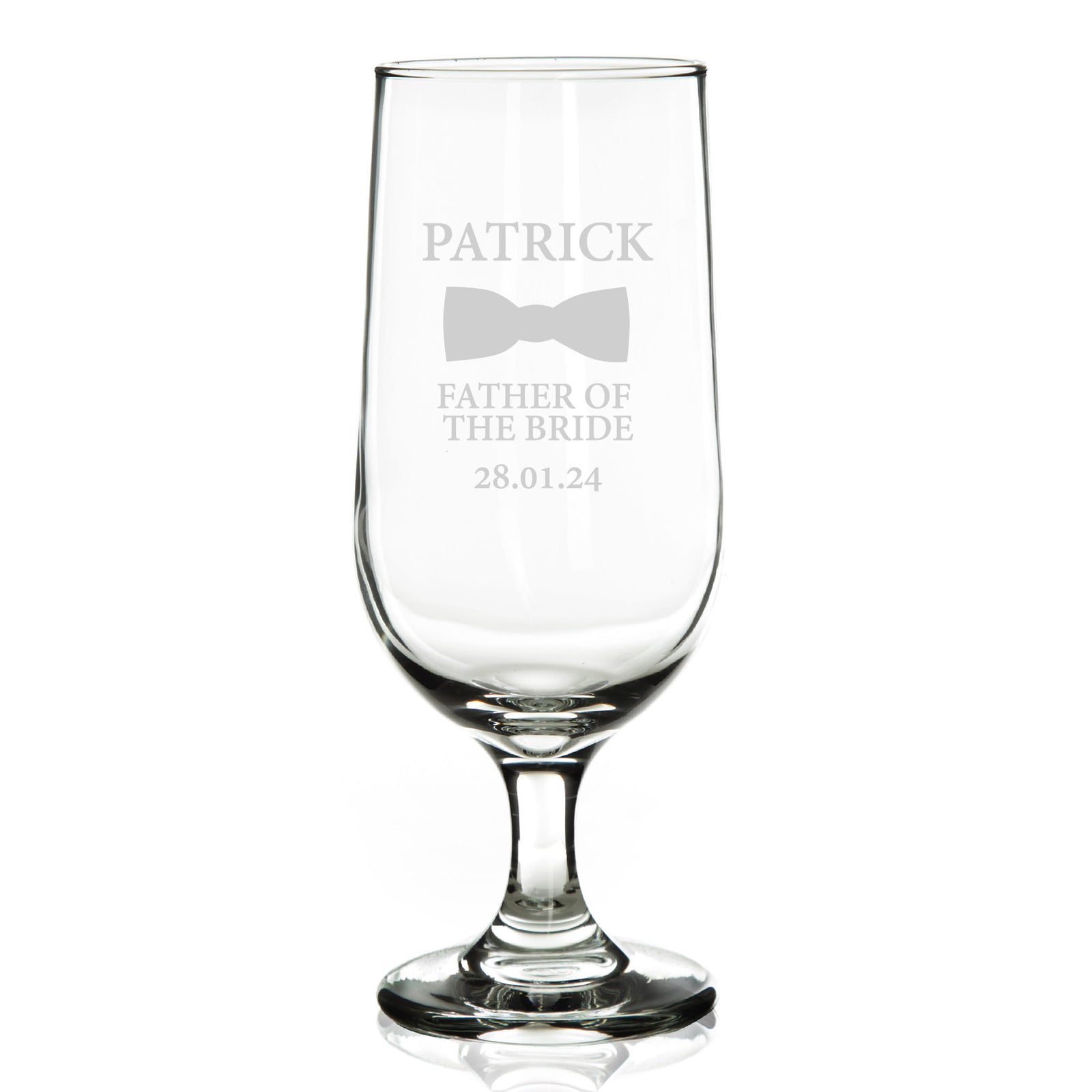 Personalised Father of the Bride Beer Glass