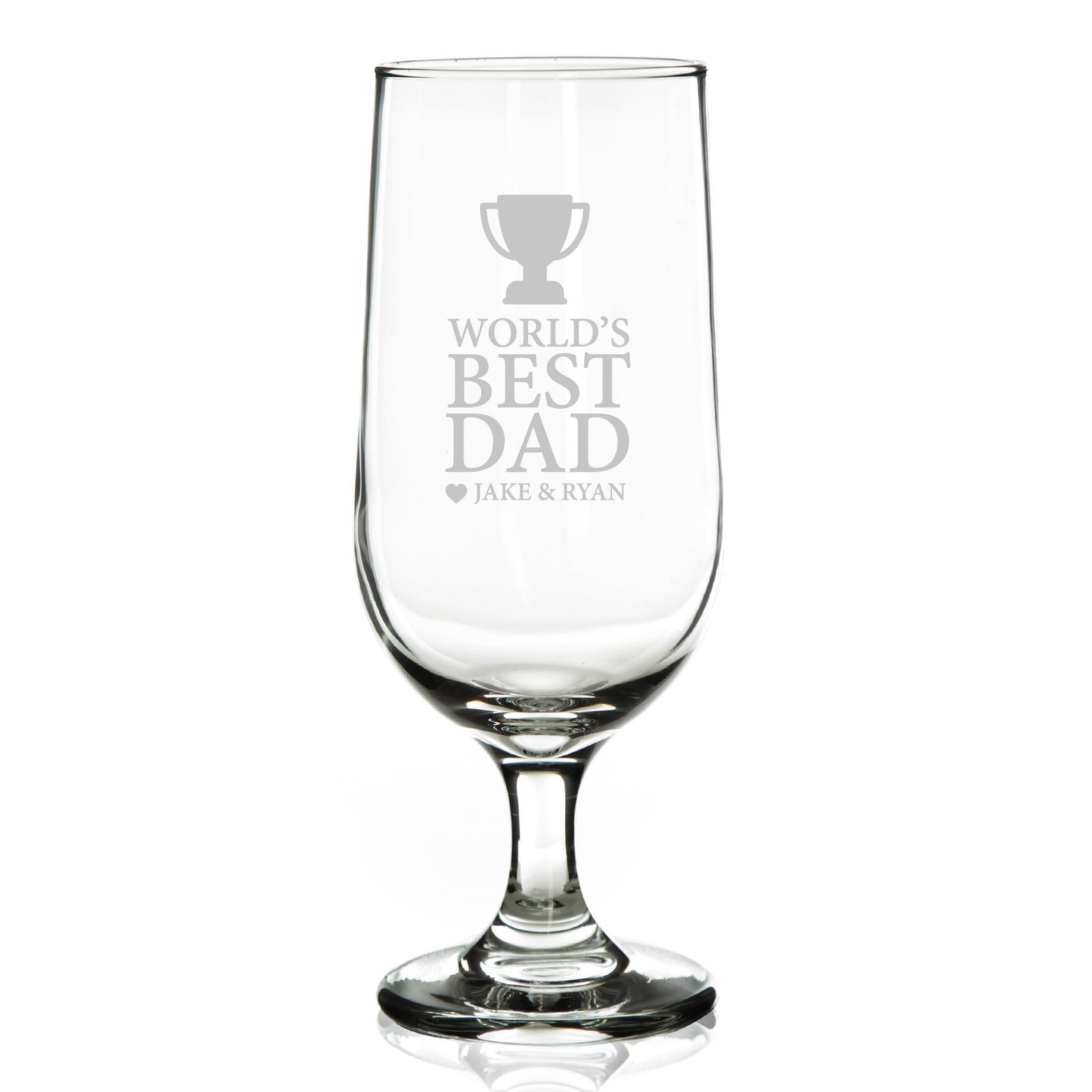 Personalised World's Best Dad Beer Glass