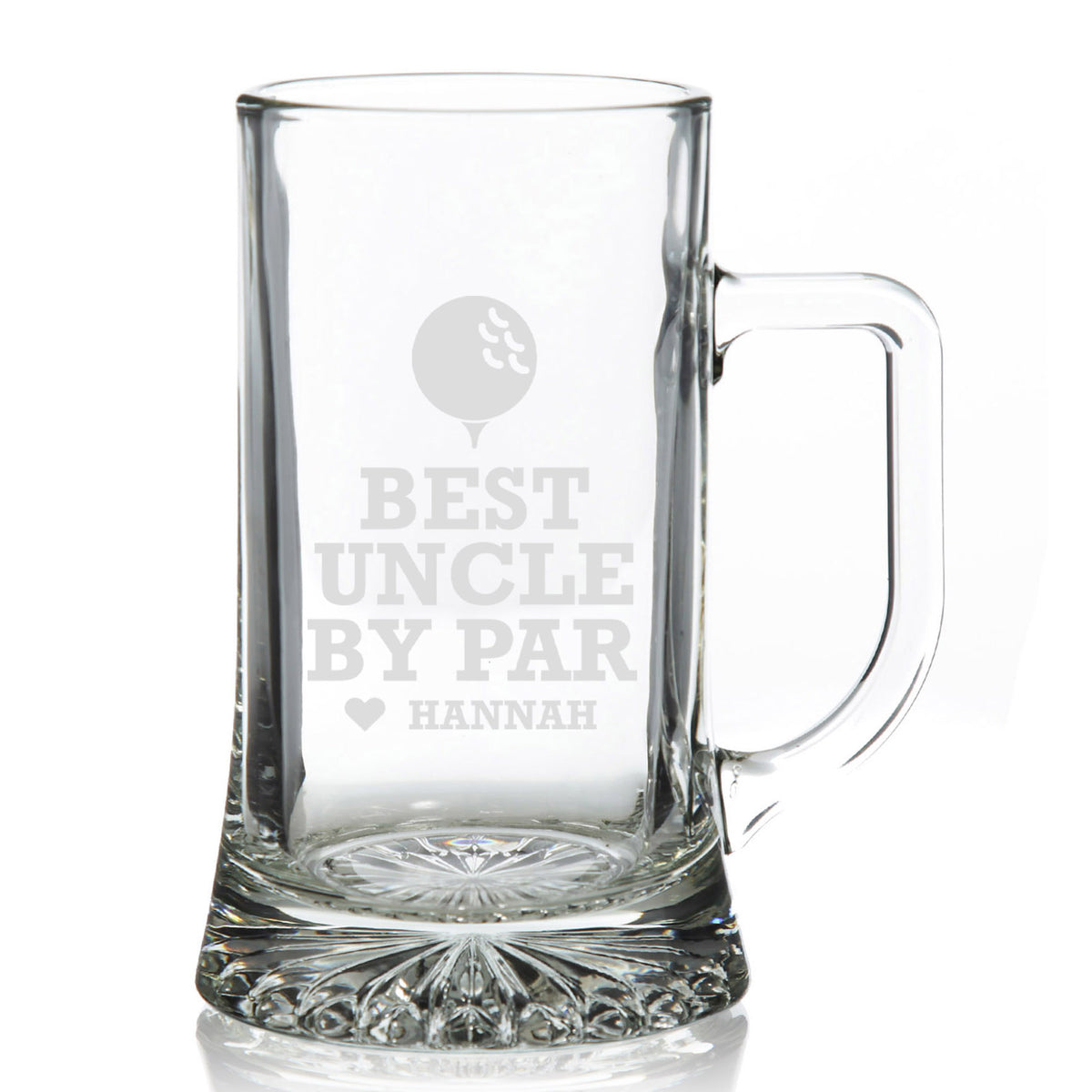 Personalised Best Dad By Par Tankard Glass Stein