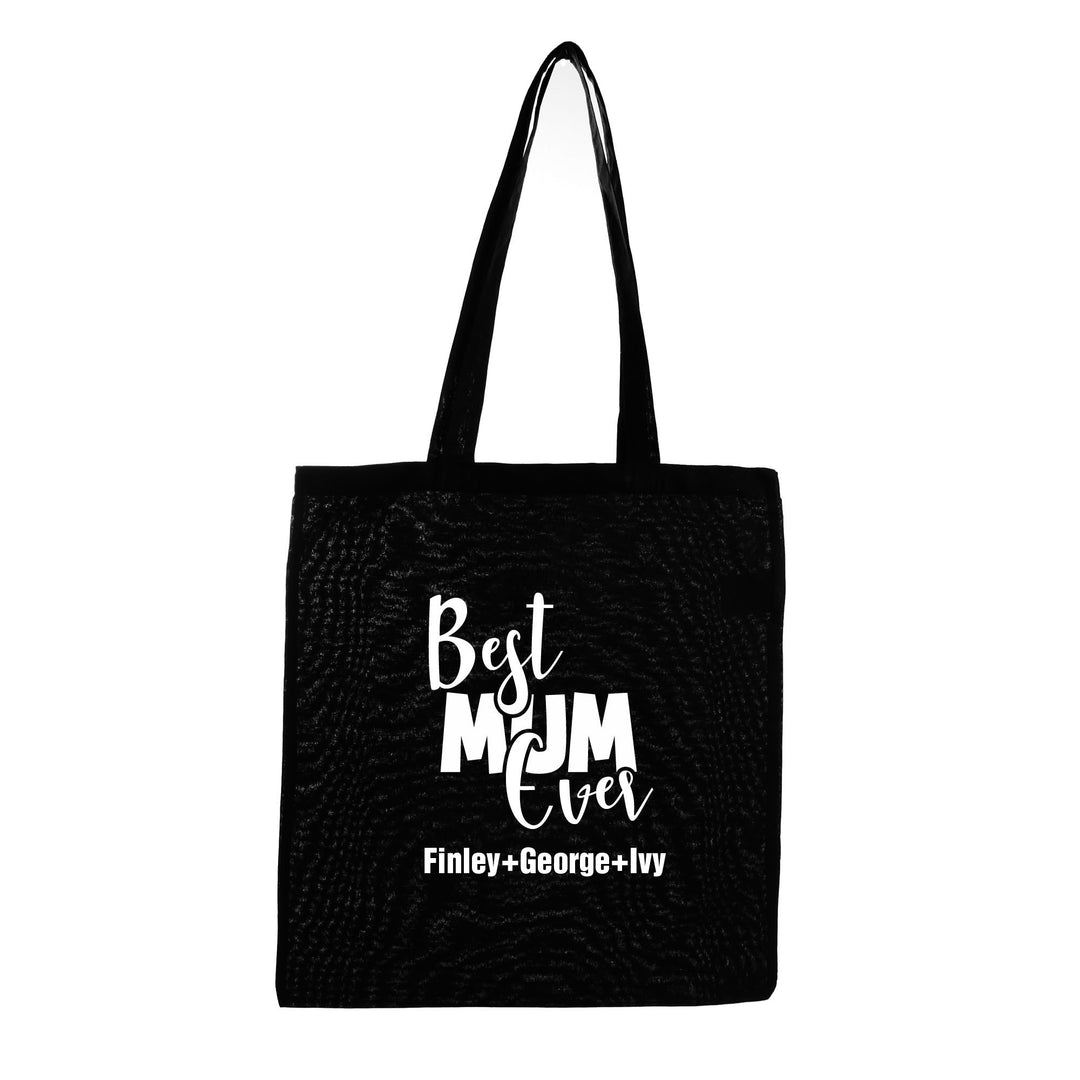 Personalised Best Mum Ever Calico Tote Bag