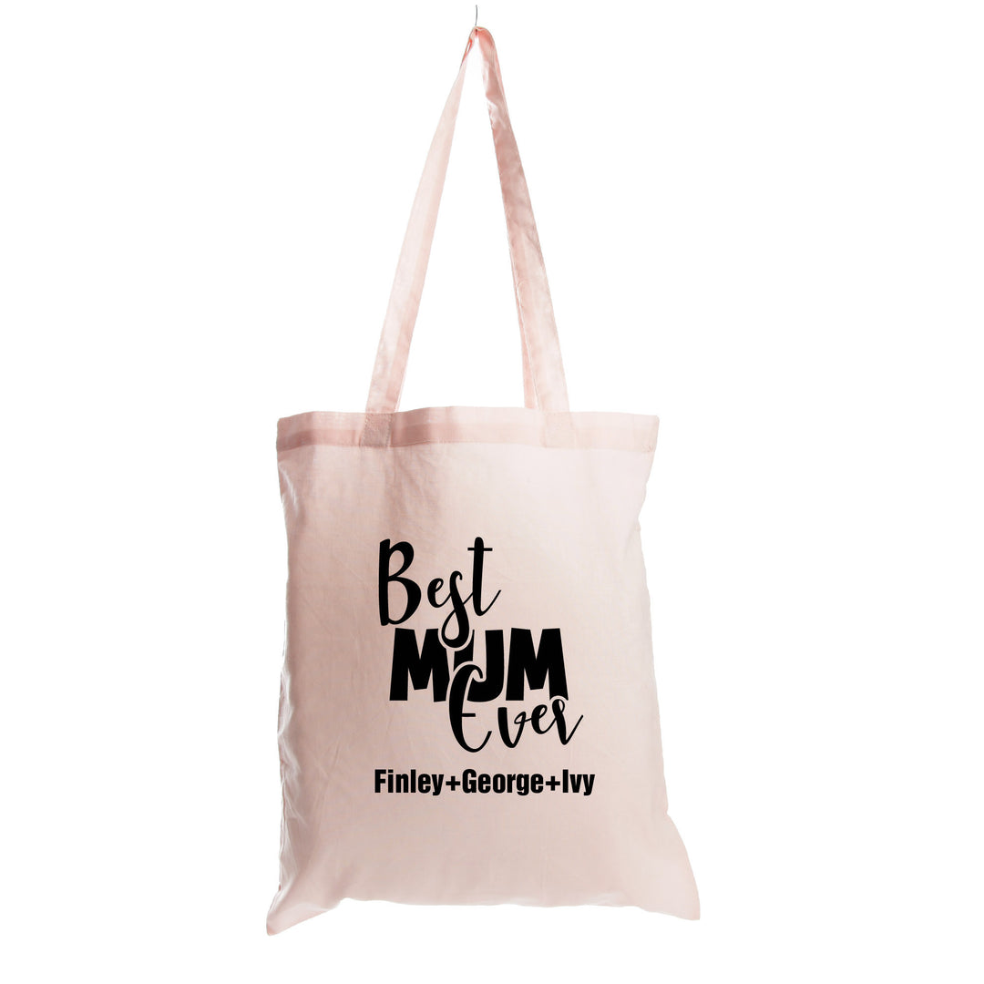 Personalised Best Mum Ever Calico Tote Bag