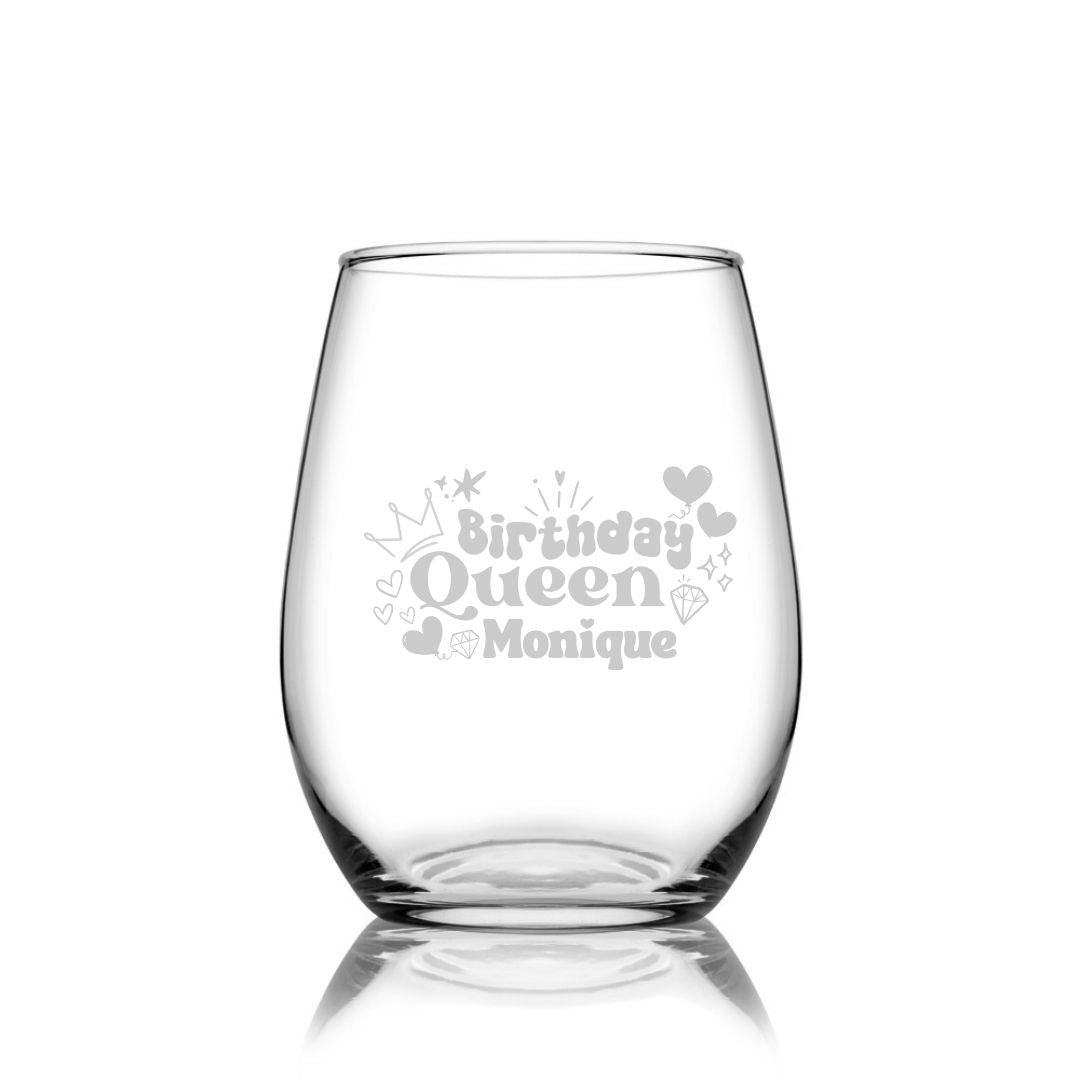 personalised-birthday-stemless-wine-glass-name-only-laser-etched