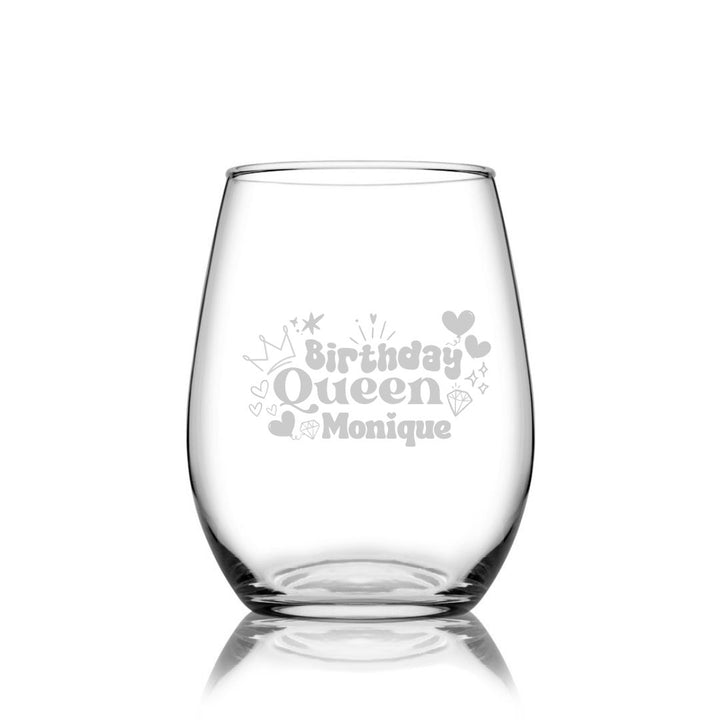 personalised-birthday-stemless-wine-glass-name-only-laser-etched