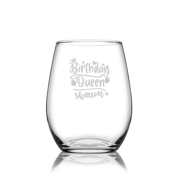 personalised-birthday-stemless-wine-glass-name-only-laser-etched