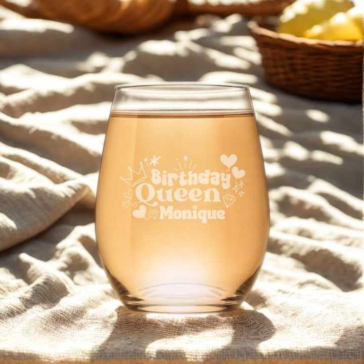 personalised-birthday-stemless-wine-glass-name-only-laser-etched