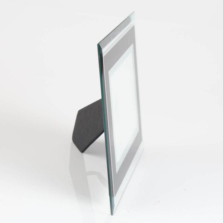 Personalised Black and Silver Glass Photo Frame