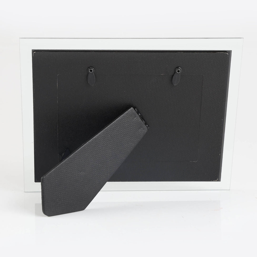 Personalised Black and Silver Glass Photo Frame