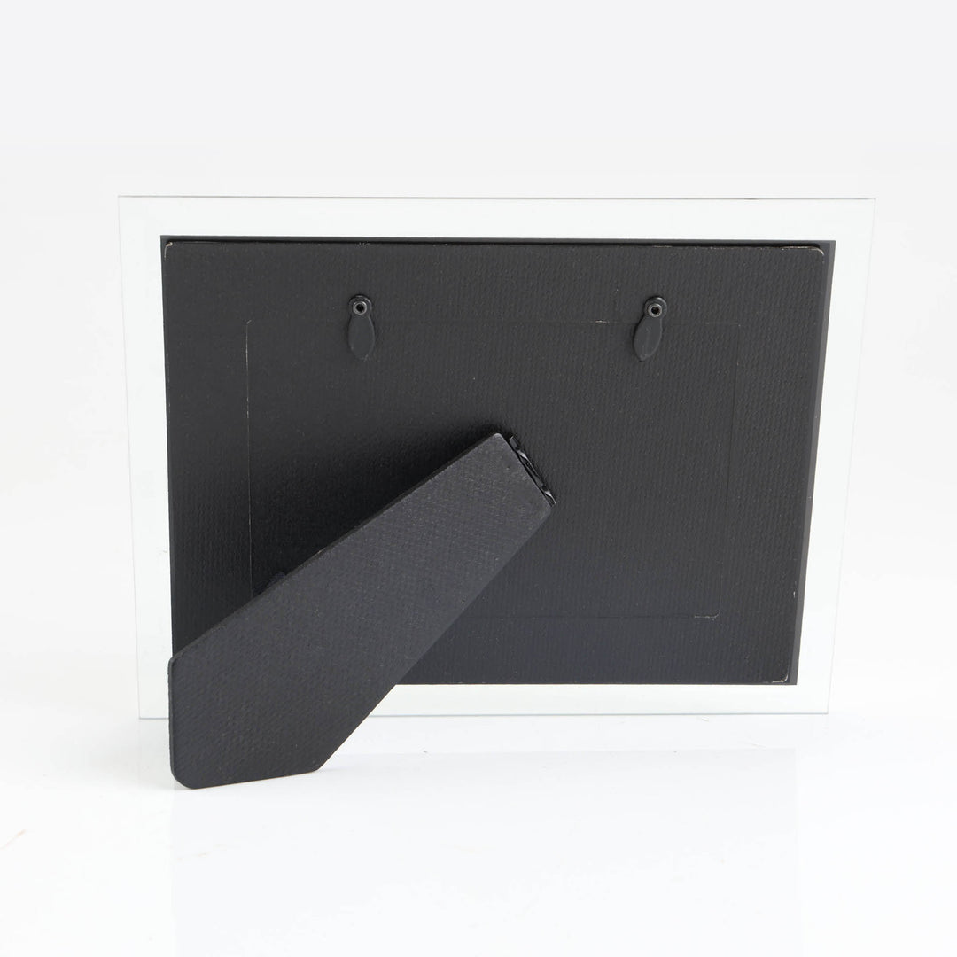 Personalised Black and Silver Glass Photo Frame