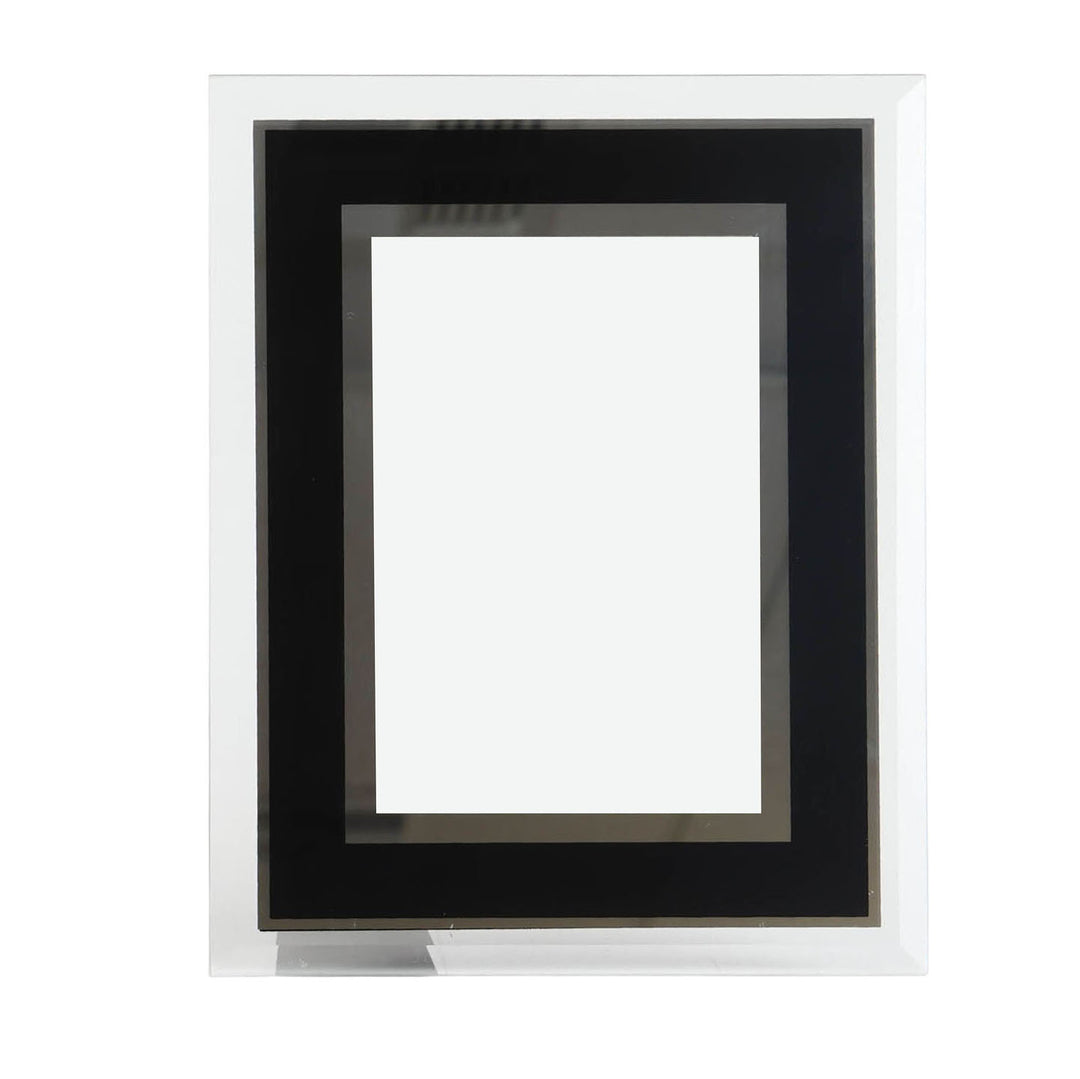 Personalised Black and Silver Glass Photo Frame