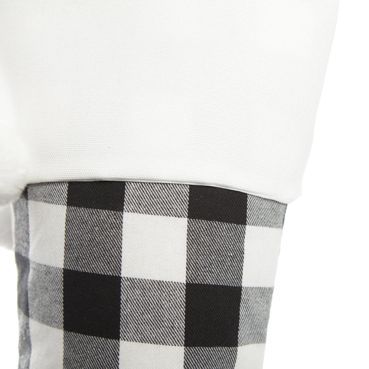 Personalised Black and White Buffalo Check Christmas Stocking