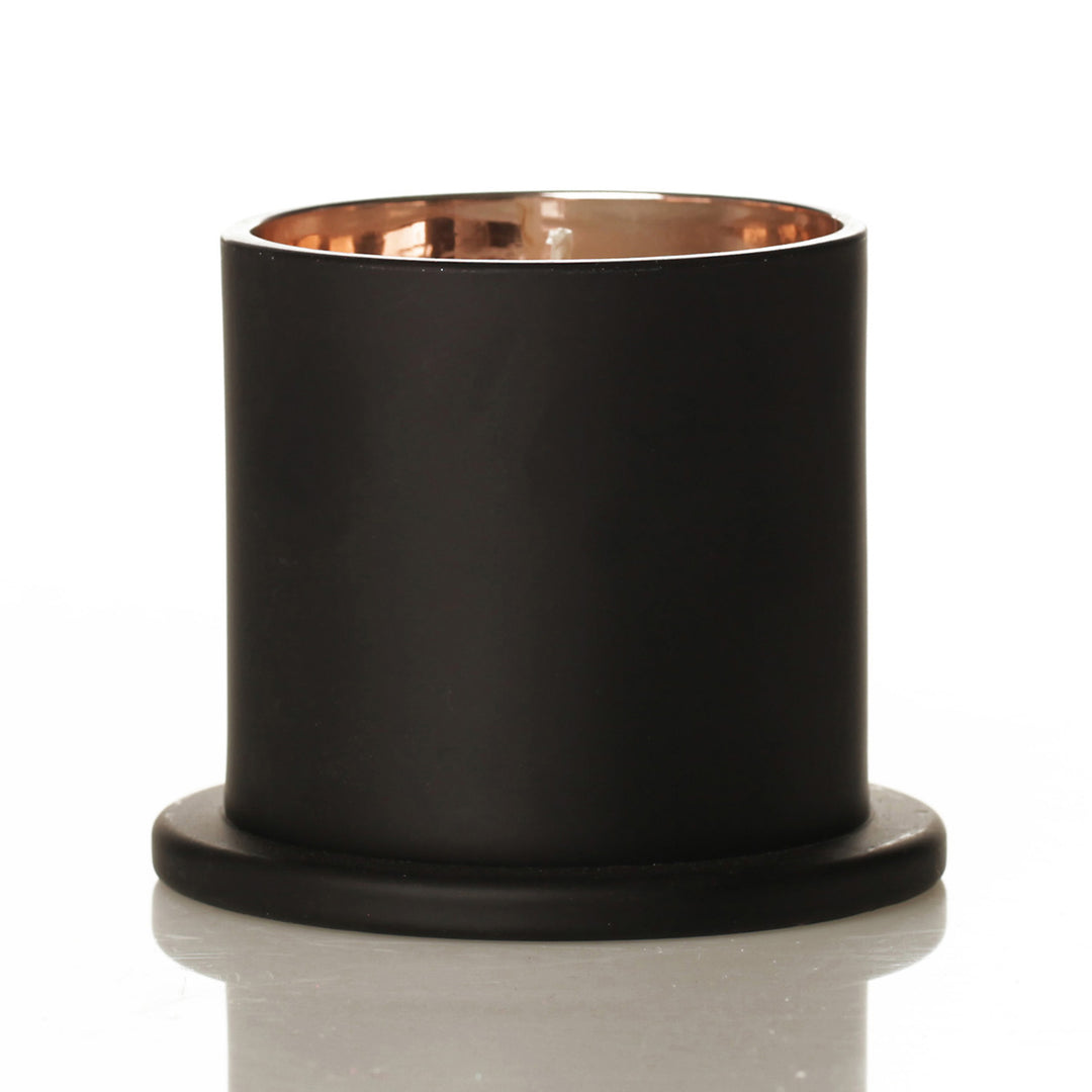 Personalised Black Soy Candle with Glass Cloche