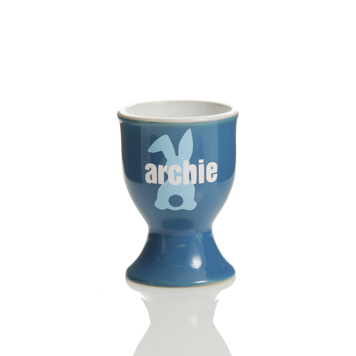 Personalised Blue Ceramic Easter Egg Cup