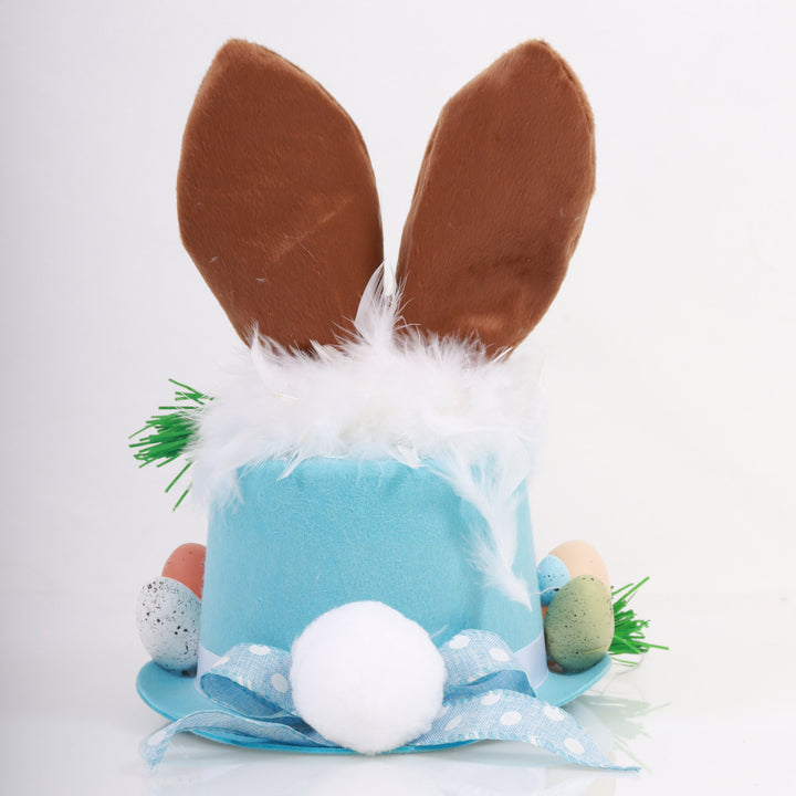 Personalised Blue Chocolate Bunny Ears Top Hat
