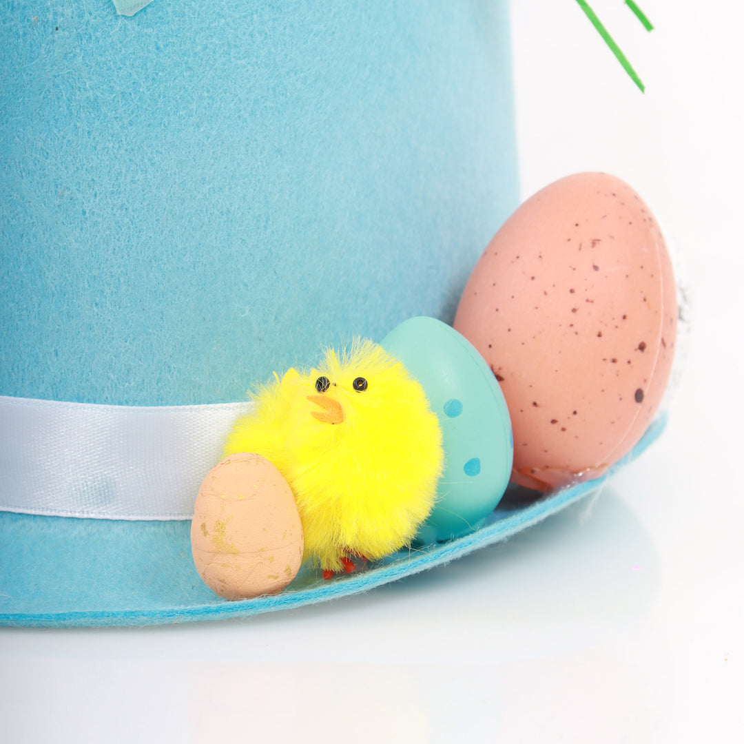Personalised Blue Chocolate Bunny Ears Top Hat