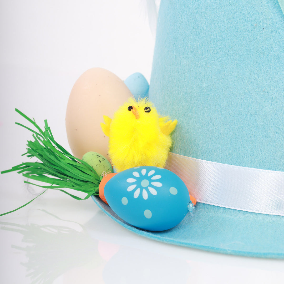 Personalised Blue Chocolate Bunny Ears Top Hat