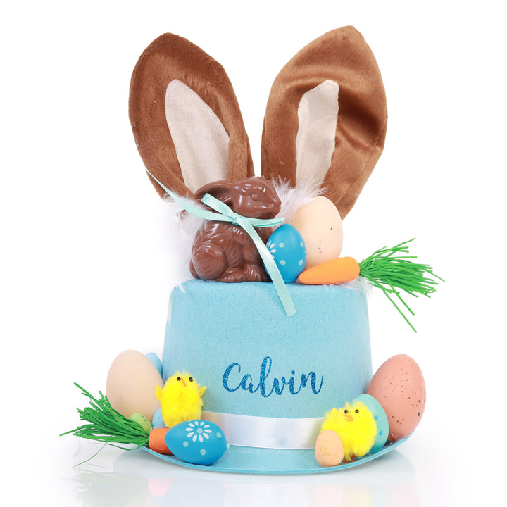 DIY Blue Chocolate Bunny Ears Top Hat Kit