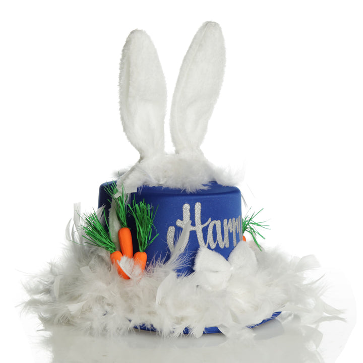Personalised Blue Easter Bunny Top Hat