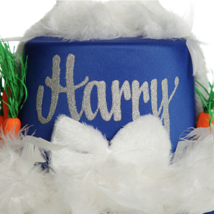 Personalised Blue Easter Bunny Top Hat