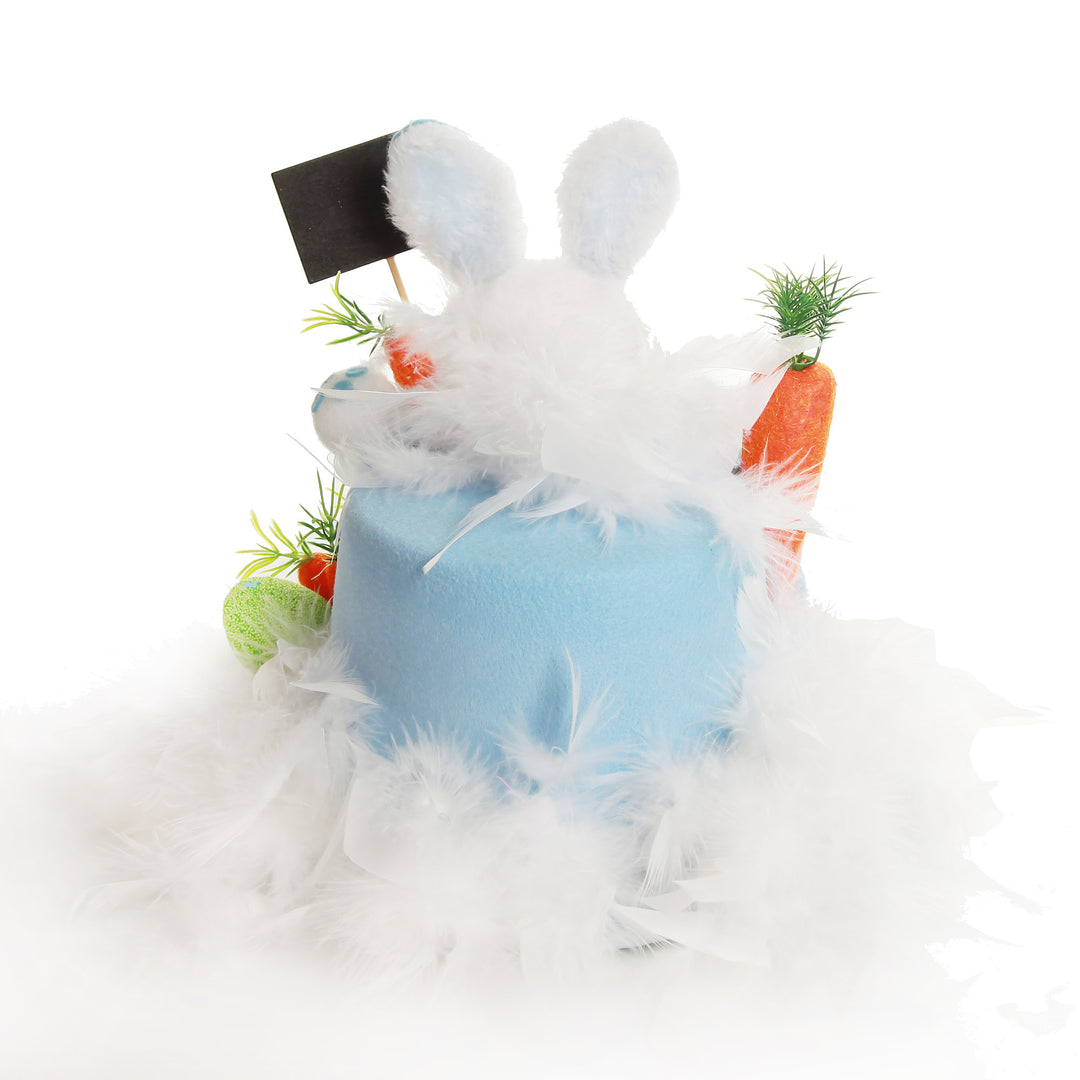 Personalised Blue Plush Bunny Easter Hat