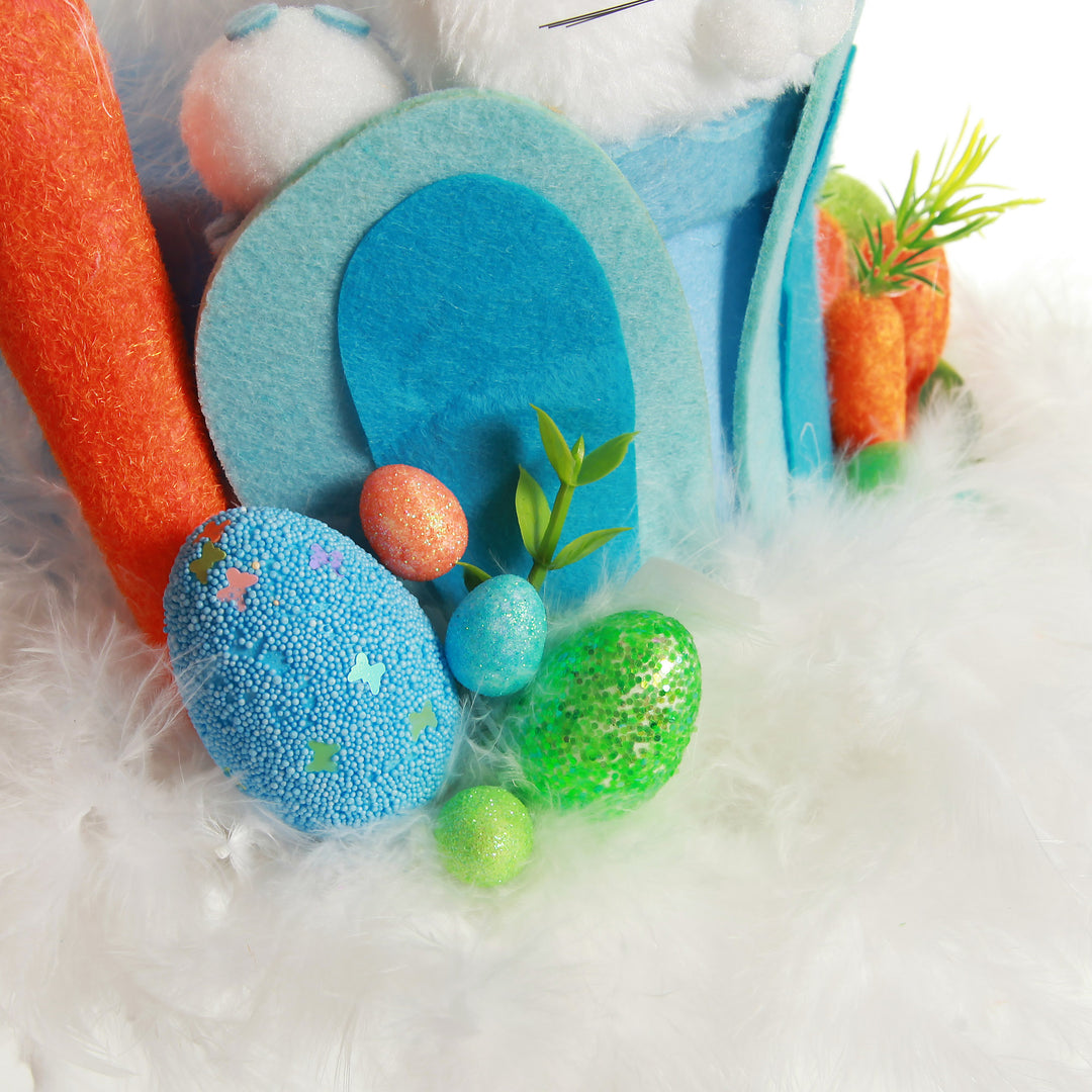 Personalised Blue Plush Bunny Easter Hat