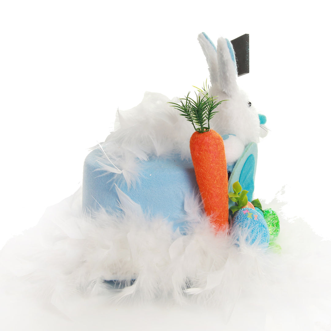 Personalised Blue Plush Bunny Easter Hat