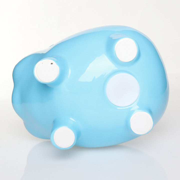 Personalised Blue Sitting Piggy Bank