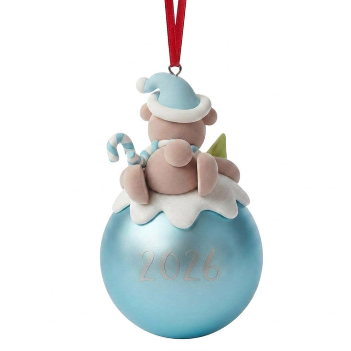 Blue Teddy Christmas Character Bauble