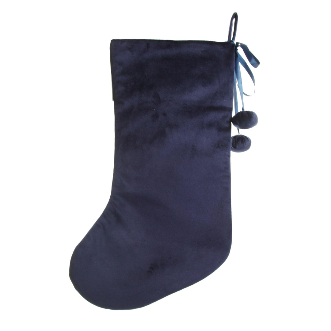 Personalised Blue Velvet Christmas Stocking