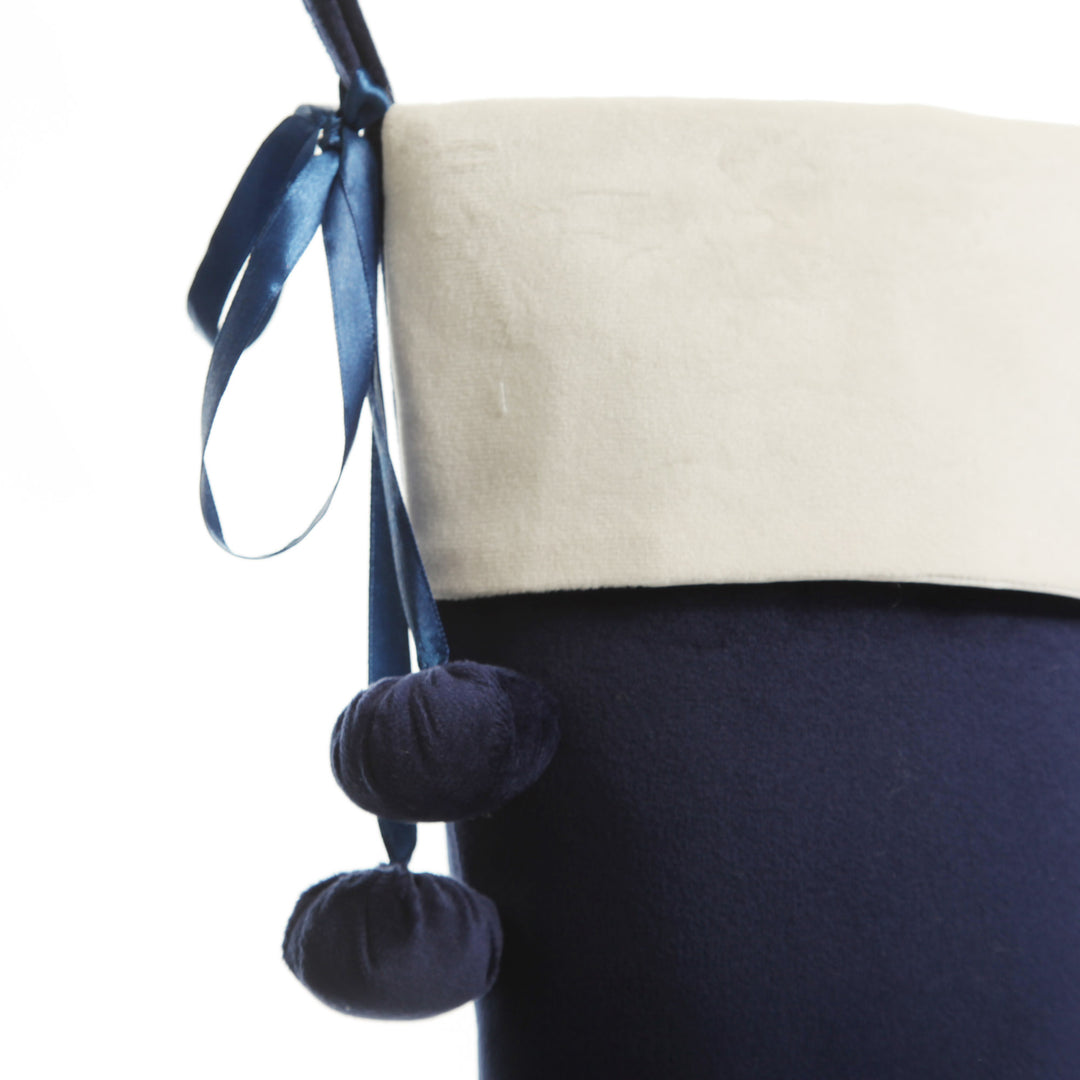 Personalised Blue Velvet Christmas Stocking