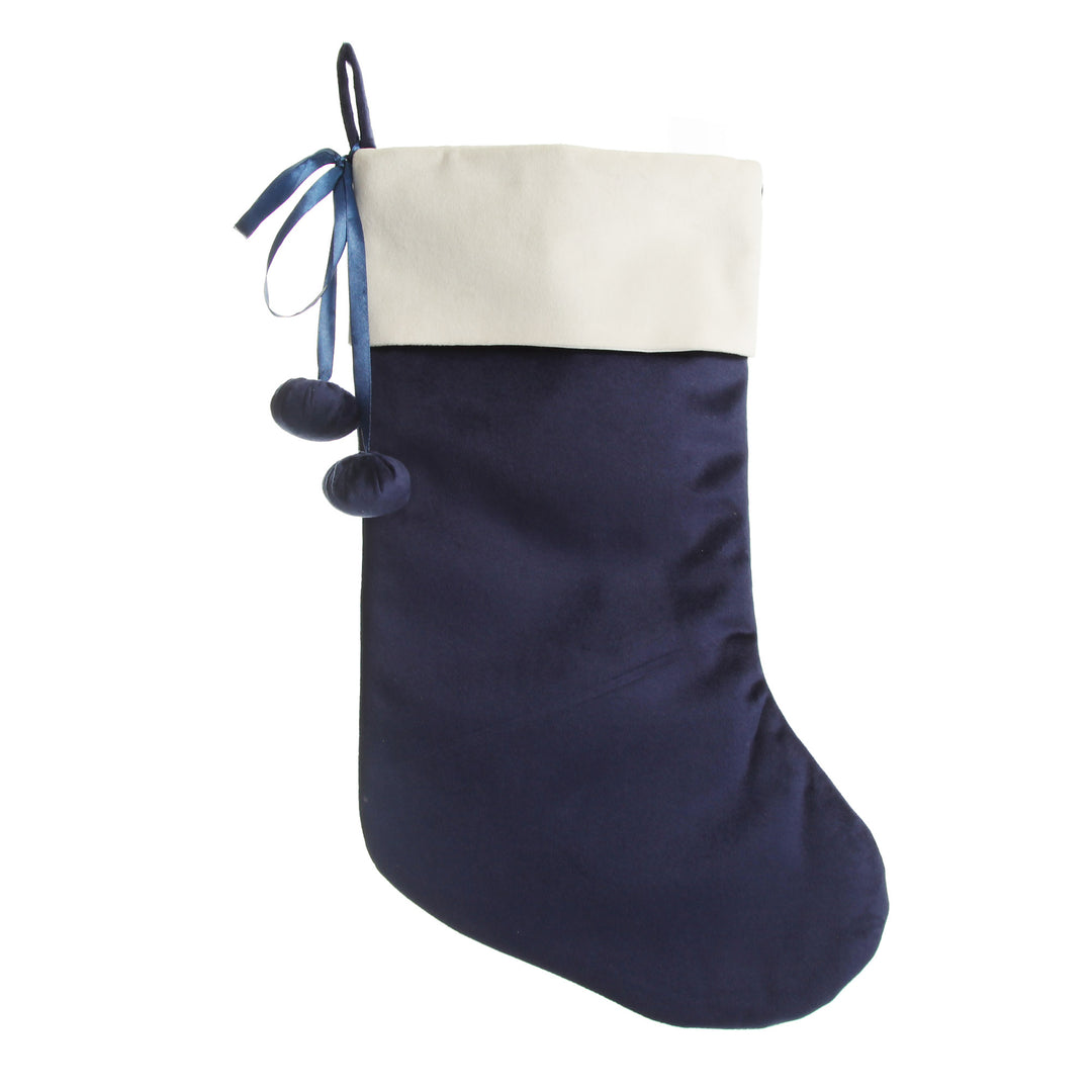 Personalised Blue Velvet Christmas Stocking